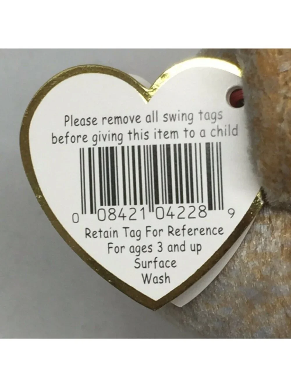 Ty Original Beanie Baby Signature Bear Plush Stuffed Animal Retired W Tag 1999